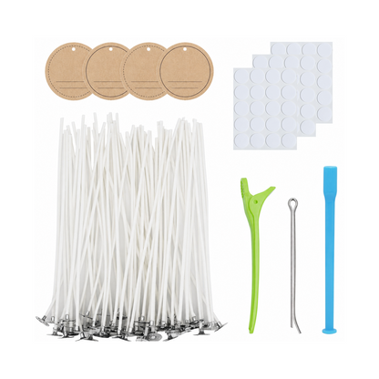60 Cotton Candle Wicks with Candle Making Tools